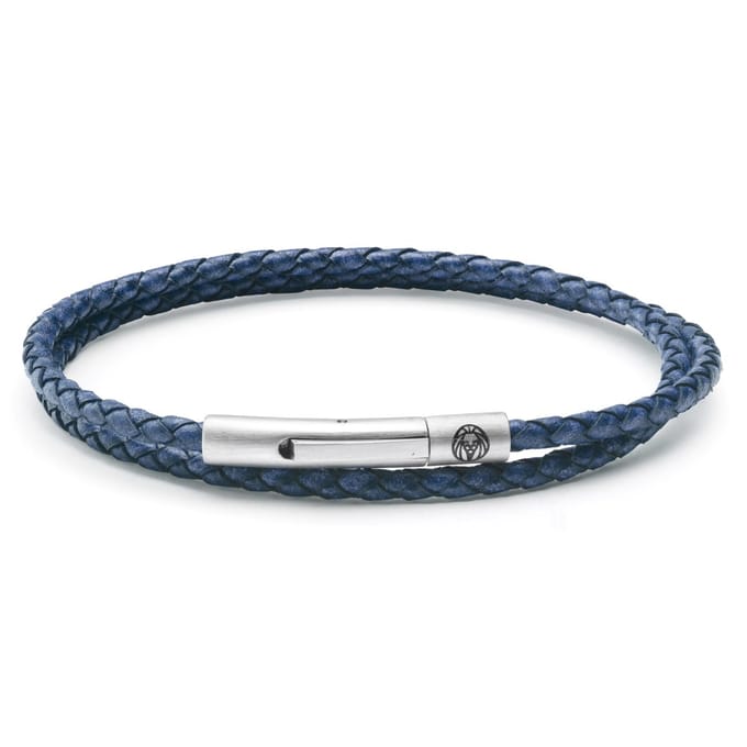 Lucleon - Heren - Leer Armband - Blauw