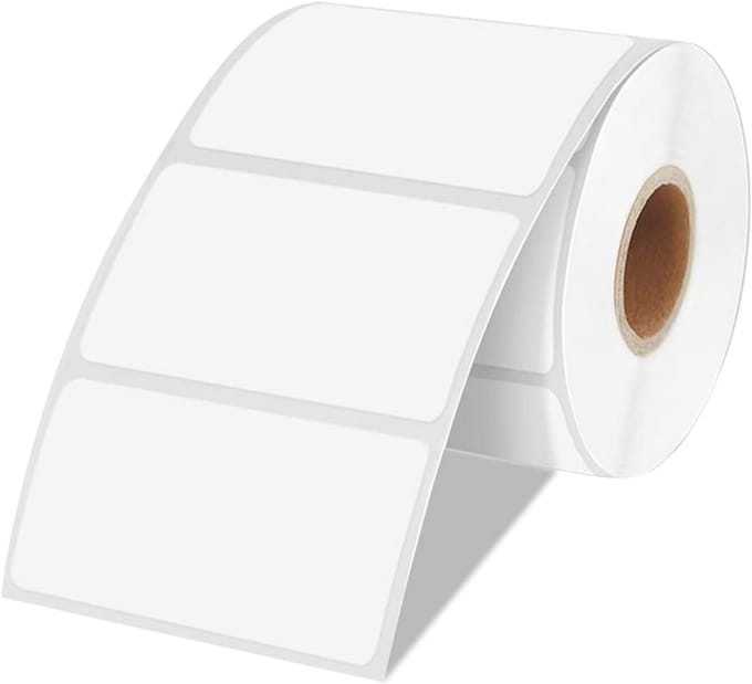 Directe thermische etiketten - Barcode labels - Labels printen - Geen inkt nodig - 1300 stuks - Wit