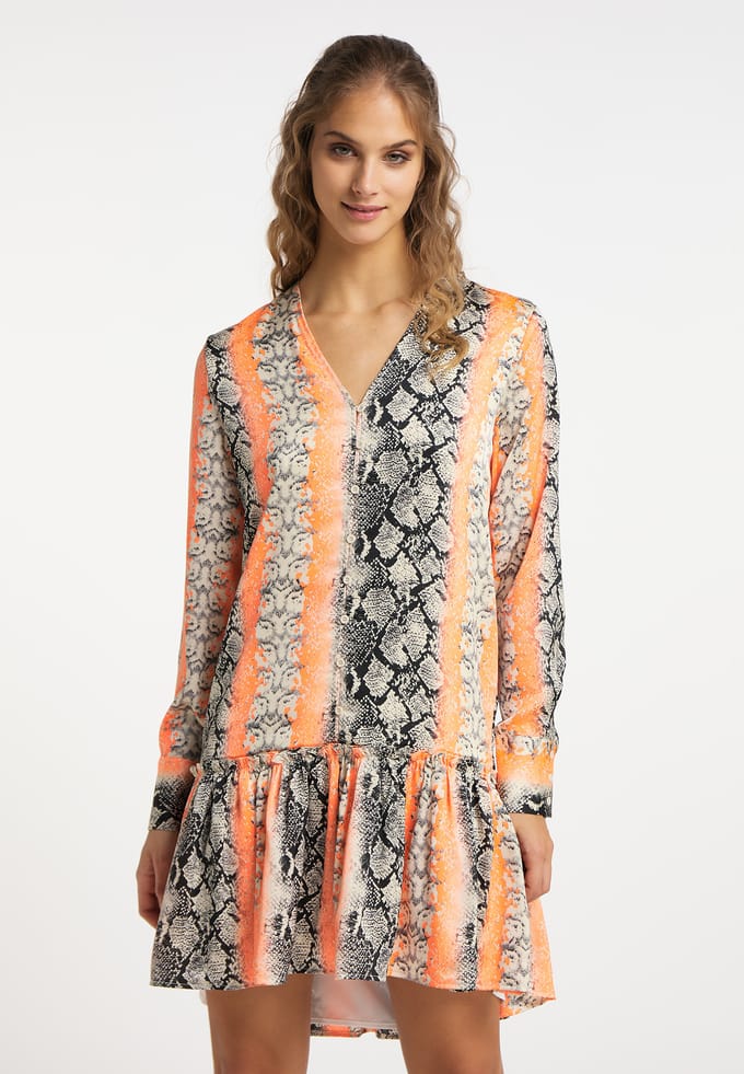IZIA jurk met reptielenprint gaya
