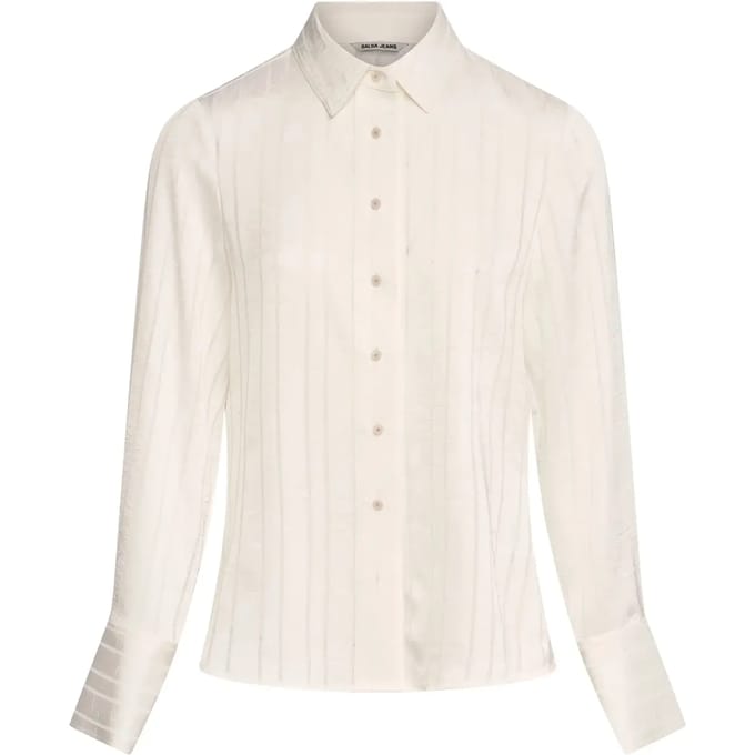 Gestreepte satijnen blouse dames Salsa Jeans
