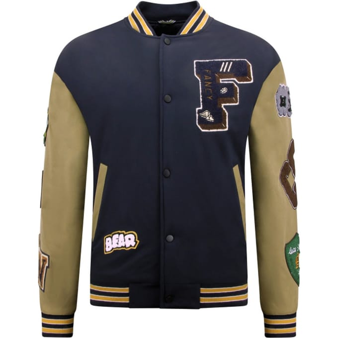Baseball Jacket - Bomberjack Heren - Oversized College Jacket - 8633 - Navy