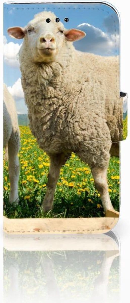 Samsung Galaxy A3 2017 Telefoonhoesje met Pasjes Schaap en Lammetje