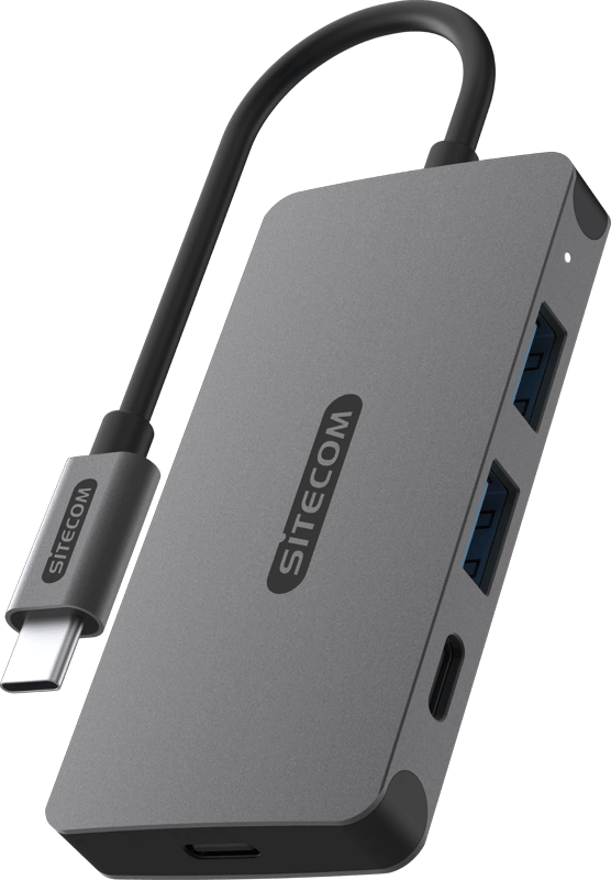 Sitecom - USB-C to 2x USB-A + 2x USB-C Hub - Voor Windows, Apple Mac en Chromebooks