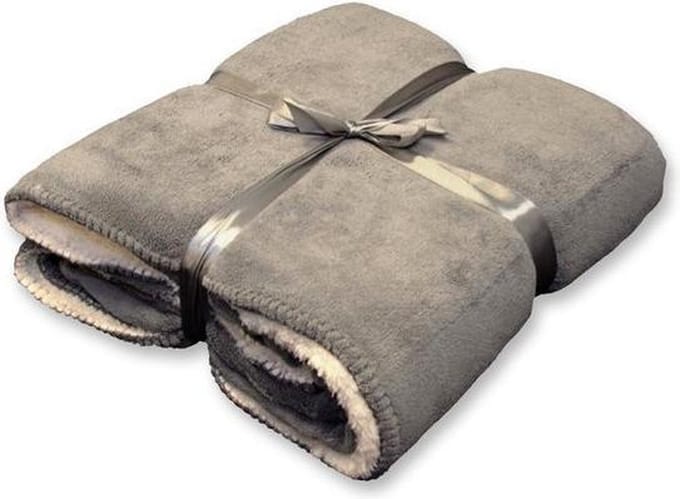 Unique Living Coby - Plaid - Polyester - 130 x 160 cm - Grijs
