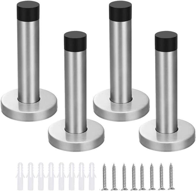 4 Stuks Zware Deurstopper Wandmontage Rubberen Buffer Inclusief Schroeven
