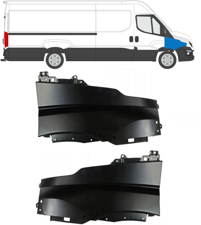 Voorste spatbord voor Iveco Daily 2014-2019 / Links + Rechts / Set