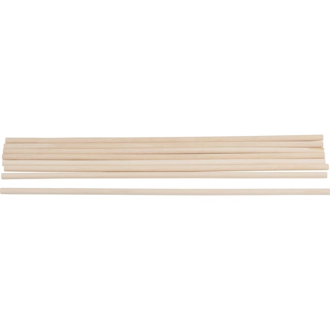 VBS Houten staven, 30 cm - Ø 6 mm, 8 stuks