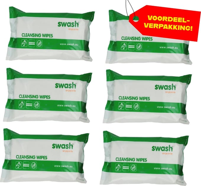 Swash Cleansing Wipes Geparfumeerd - 6x48 voordeelverpakking