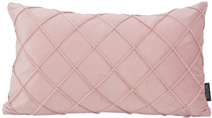 NOVÉE Sierkussen velvet cross lichtroze | 30x50 cm | velvet/polyester