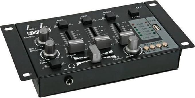 HQ-Power Mengpaneel, 2 kanalen + USB-ingang