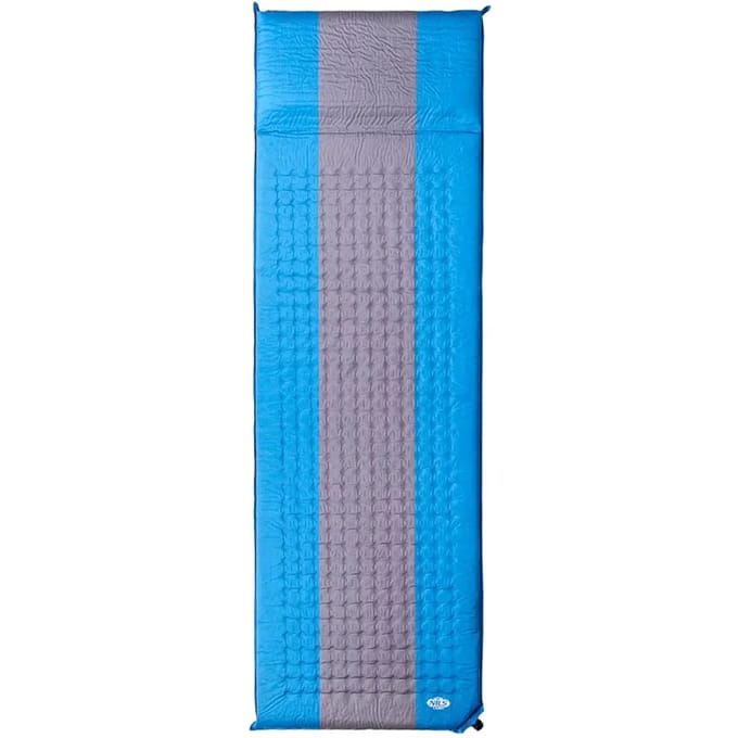 NILS CAMP NC4340 - Zelfopblazende Mat - Blauw-Grijs - 195 cm - 60 cm - 5 cm