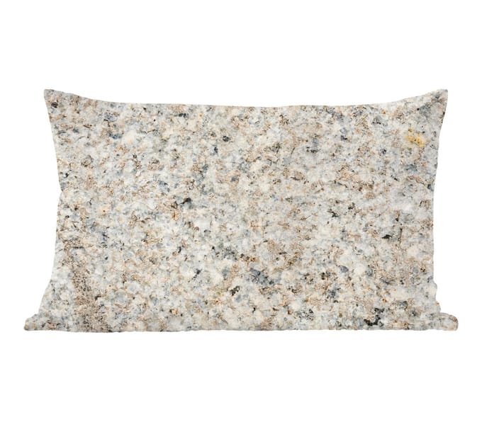 Sierkussens - Kussentjes Woonkamer - 60x40 cm - Graniet - Wit - Grijs - Steen - Textuur