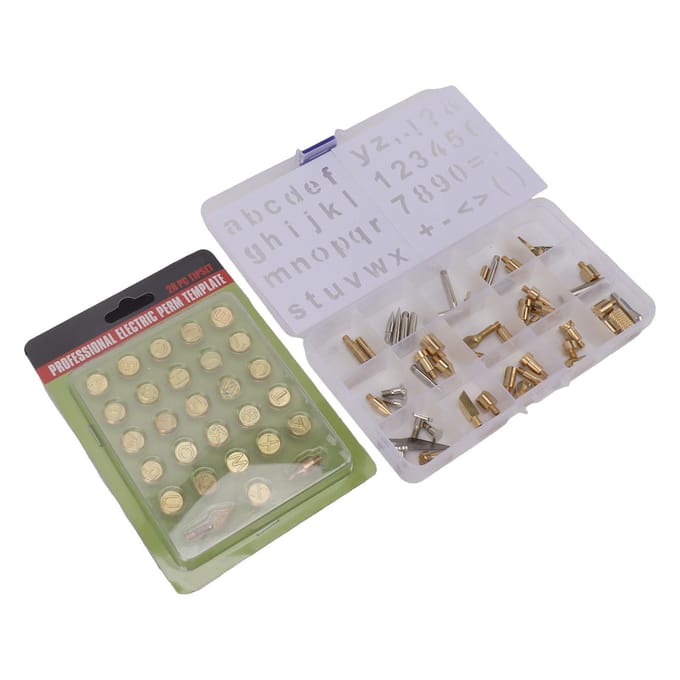 84 stuks Houtbrandtips Houtbrandgereedschap Kits Carving IJzeren Tip Houtbrandtips Letters voor white