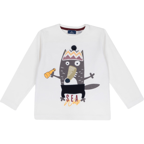 CHICCO T-shirt met lange mouwen - 128 - wit
