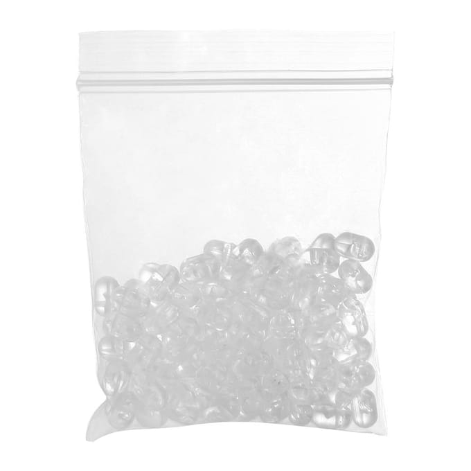 100/200PCS Viskralen Transparante Dubbele Kruisgatkralen Harde Heldere Kralen Sets Vislokmiddelen 100pcs,Small