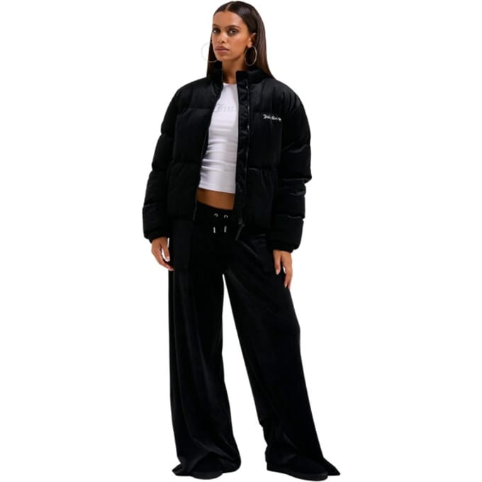 Juicy Couture Margo Juicy Velour Puffa Jacket ZWART - Maat L