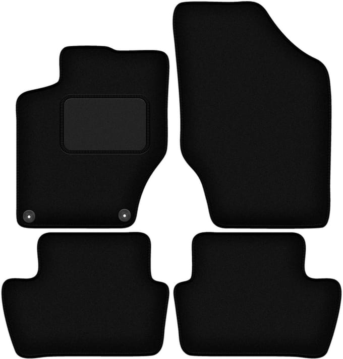 Zwarte velours vloermatten voor: DS. 4 Crossback-hatchback (2015-2018)