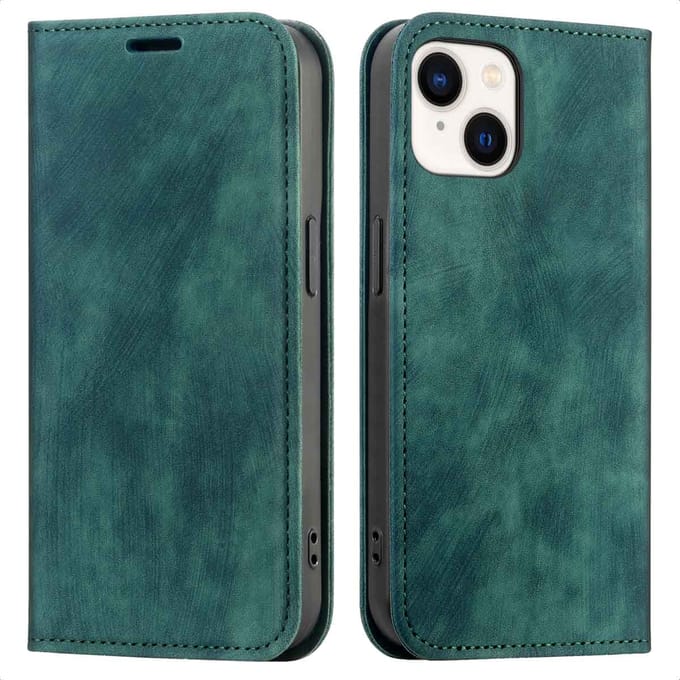 imoshion Hoesje - Geschikt voor Apple iPhone 14 / 13 - Slim Bookcase - Groen