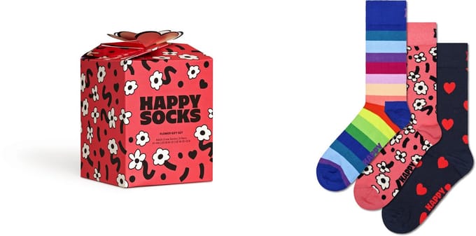 Happy Socks - 3-Pack Flower Socks Gift Set - Unisex - Sokken