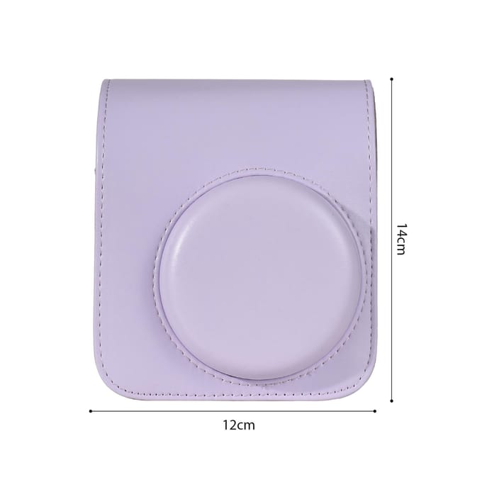 Instant camera beschermhoes PU-lederen camera-opbergtas met afneembare verstelbare schouder wit