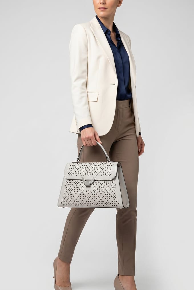Coccinelle dew Cow.perf. Blanco Taglia: OS | Borse a mano Outlet | Donna