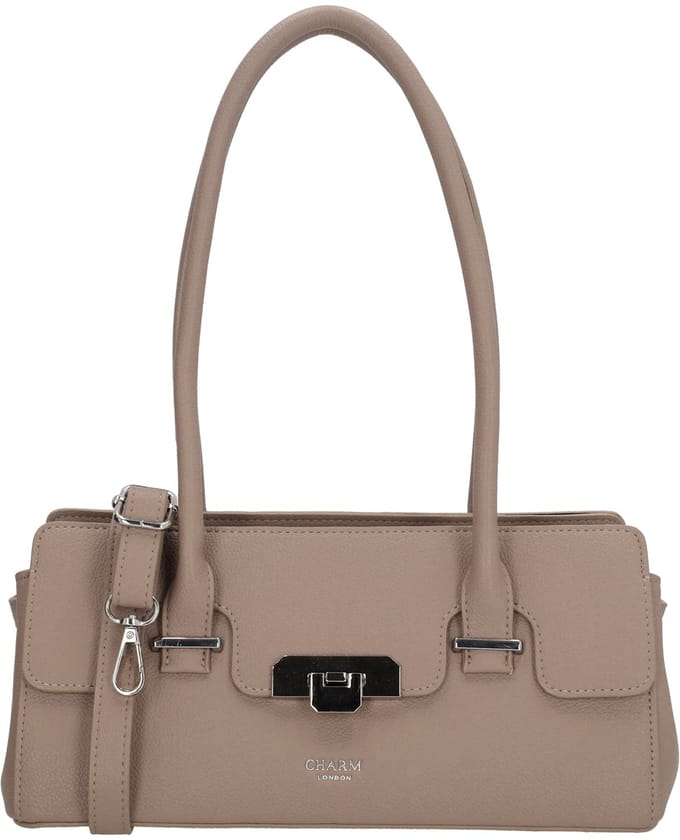 Charm London Soho Schoudertas - Crossover - Crossbody - Dames - Lichttaupe