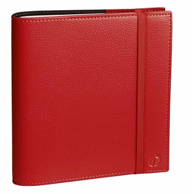 Kalender Time & Life Medium 2024 - Weekoverzicht en Elastiek - 16 x 16 cm - Vertelrood