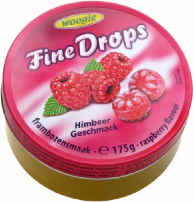 Woogie Candy in een Blikje Framboos 175 g