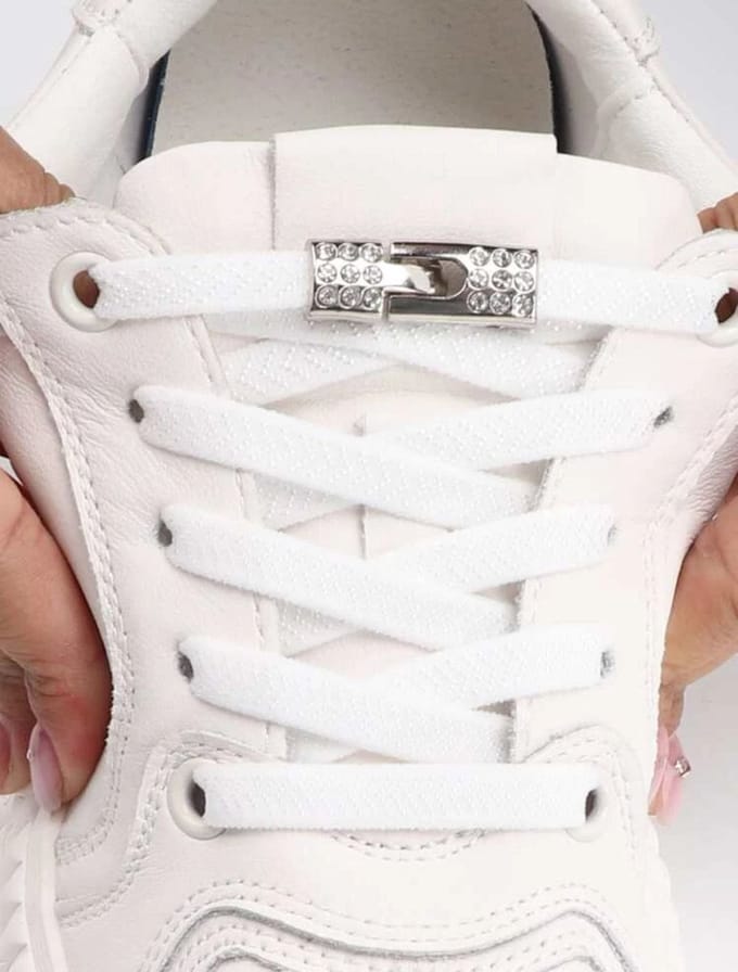 Schoenen Accessoires | Glitter | Hele veter | Wit | 1 Meter | Gympen | Sneakers