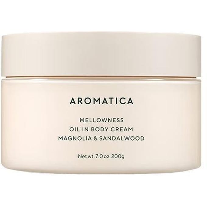 AROMATICA Huile Douceur Crème Corporelle Magnolia & Bois de Santal 200g white
