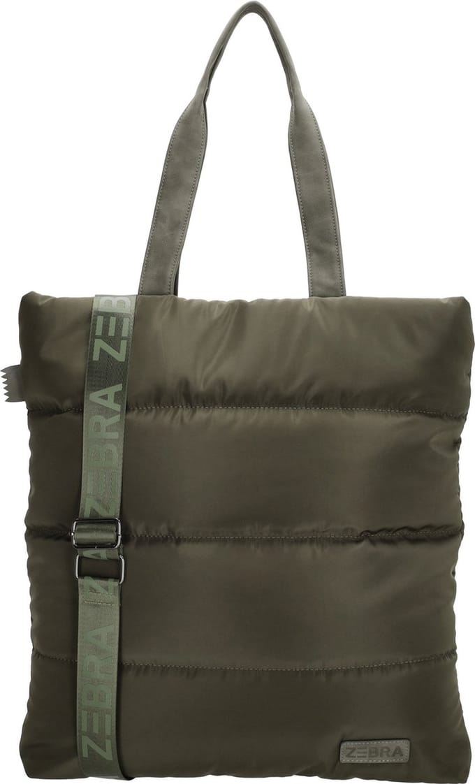 Zebra Trends Elske Shopper Dames - Schoudertas voor Dames - Handtas van Nylon en Polyester - Olijfgroen