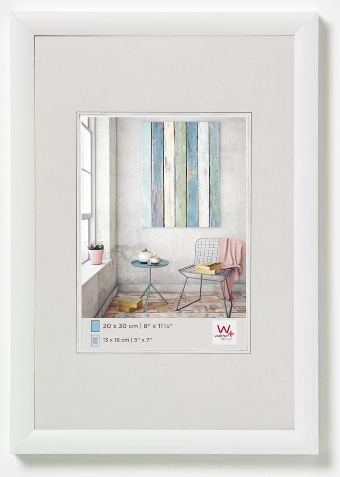 walther+ design KP030W Wissellijst Papierformaat: 20 x 30 cm (b x h) 20 cm x 30 cm Wit