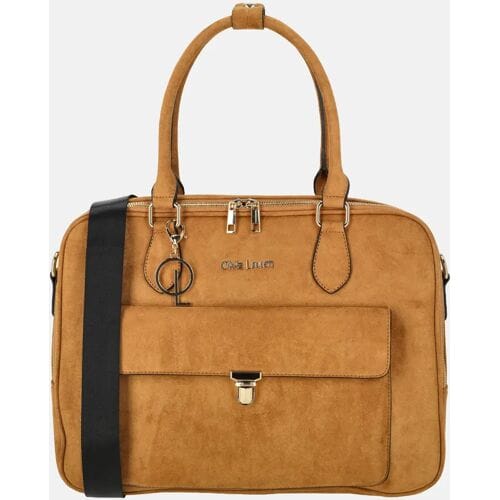 Olivia Lauren businesstas suedine 16 inch cognac