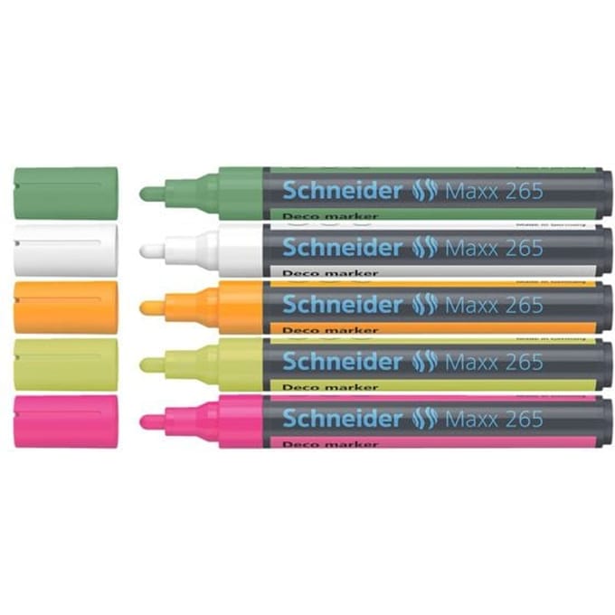 Schneider Schreibgeräte Viltstift Decomarker Maxx 265 Karton Box sortiert, 5 Stück 126595 5 stuk(s)
