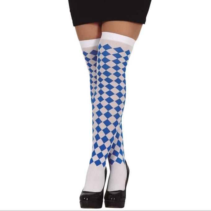 Oktoberfest kousen beiers blauw.