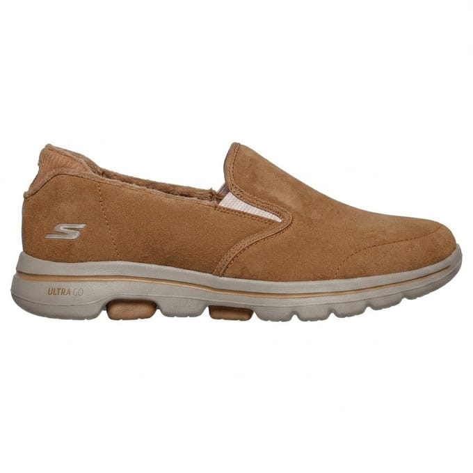 Skechers Gowalk-sneakers van suède voor dames (Kastanje)