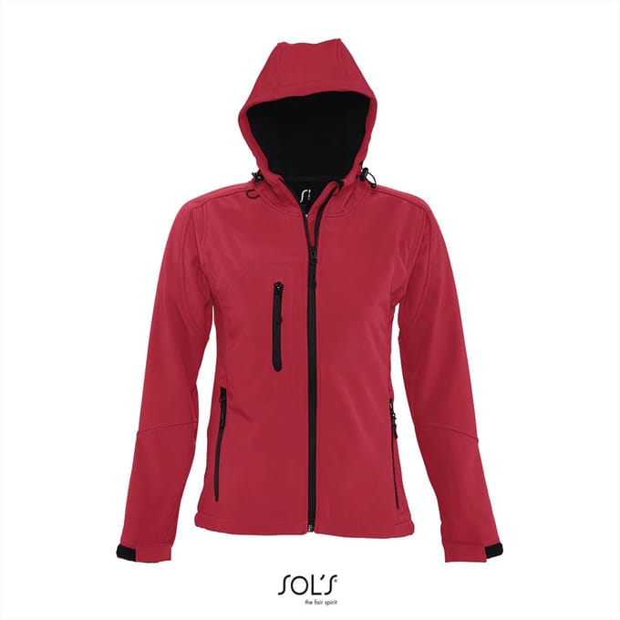 SOL'S Women´s Hooded Softshell Jacket Replay L849 - Pepper Red - L