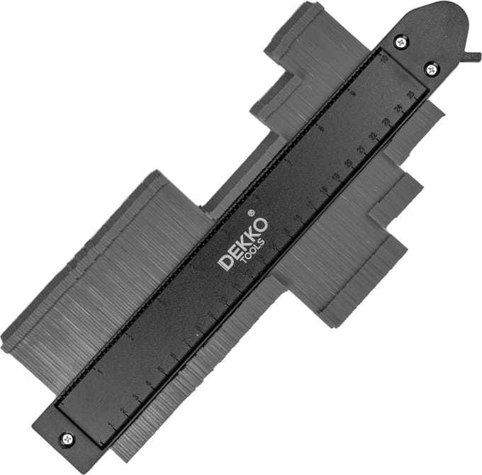 Aftekenhulp 25 CM met LOCK -  Profielmal – grijs