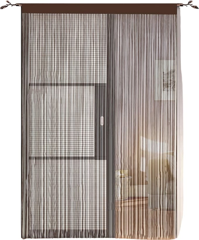 CRLYN® Deurgordijn Kralen - Macrame - Bruin - 90x200cm