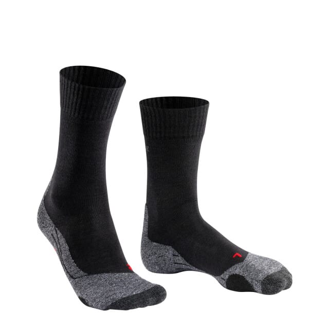 FALKE TK2 anti-blaar dik wol functioneel materiaal wandelsokken heren zwart - maat 39-41