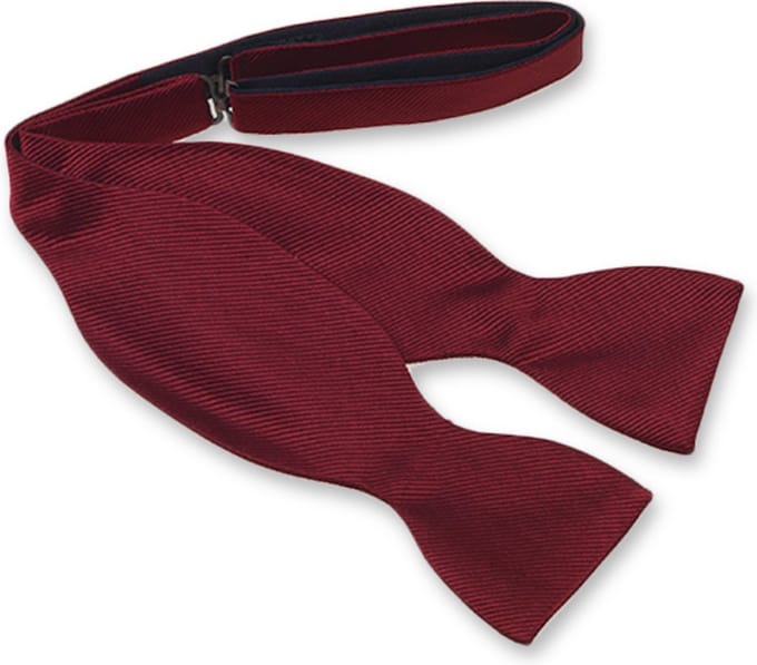 E.L. Cravatte Zelfstrikker Strik - Bordeauxrood - 100% Zijde