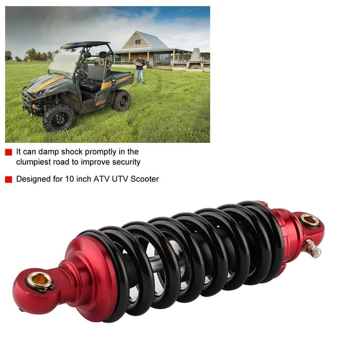 260mm Motorfiets Achterschokdemper voor 10  ATV UTV Scooter zwart