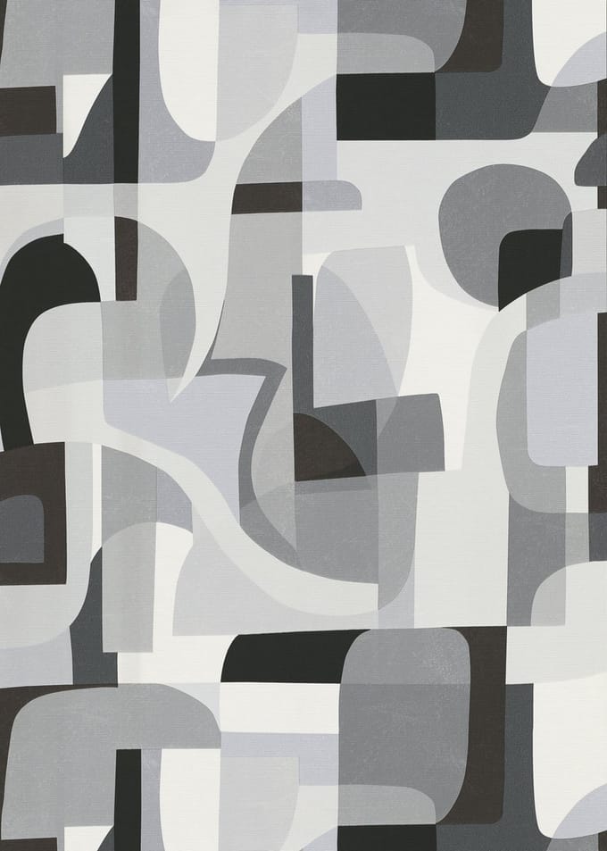 Erismann Vinylbehang 10432-10 - Gentle - Abstract Wit - 53cm x 10.05m
