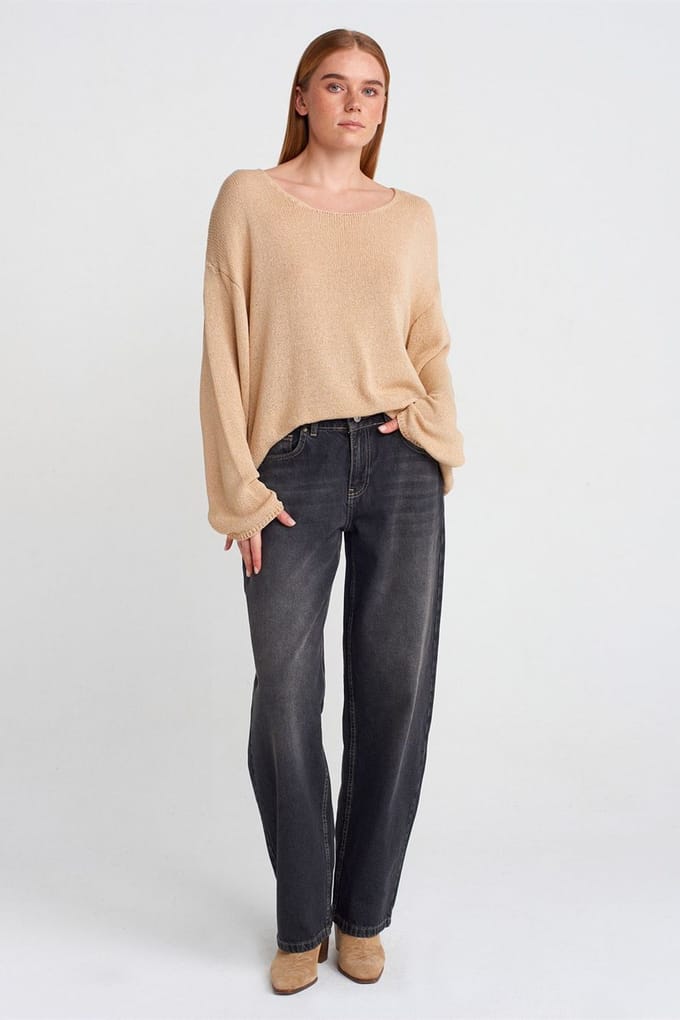 Hoog-Waisted Ballon Brede Jeans