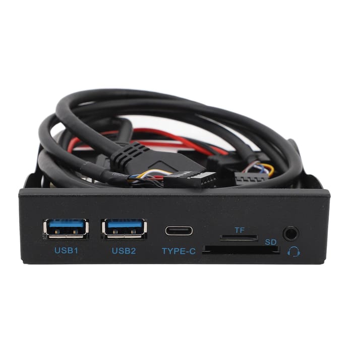 USB3.2 GEN1 Type C Diskette Drive Paneel 5Gbps Plug and Play 3.5inch Voorpaneel USB3.2 19PIN Hub voor black