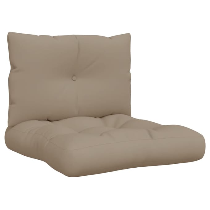 vidaXL - Palletkussens - 2 - st - stof - taupe