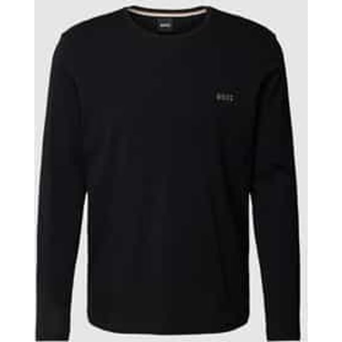Shirt met lange mouwen en labelstitching, model 'Mix&Match'