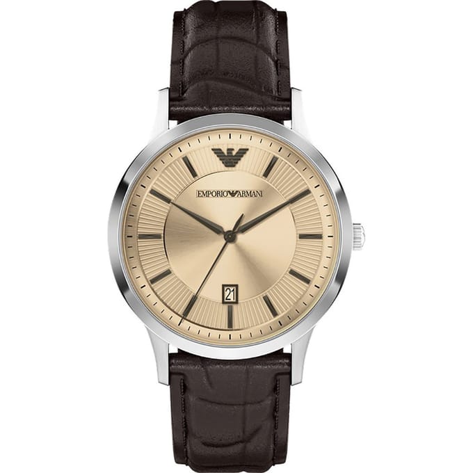 Emporio Armani AR11783 Mannen Horloge 43 mm - Bruin