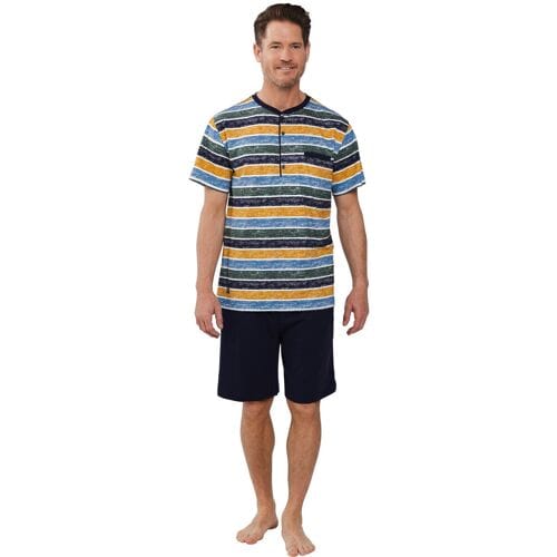Pastunette Shortama Adventure - Katoen - Blauw/Multi - Gestreept - Maat M