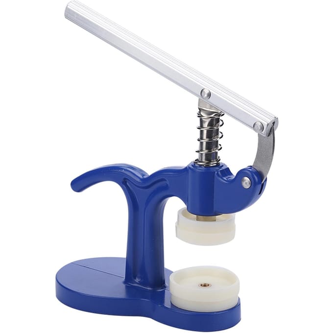 Outil de réparation de presse d'horloger avec 12 matrices, bleu white